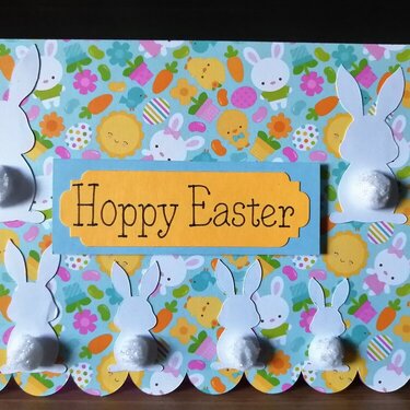 Easter Card for a Family of 6 Bunnies