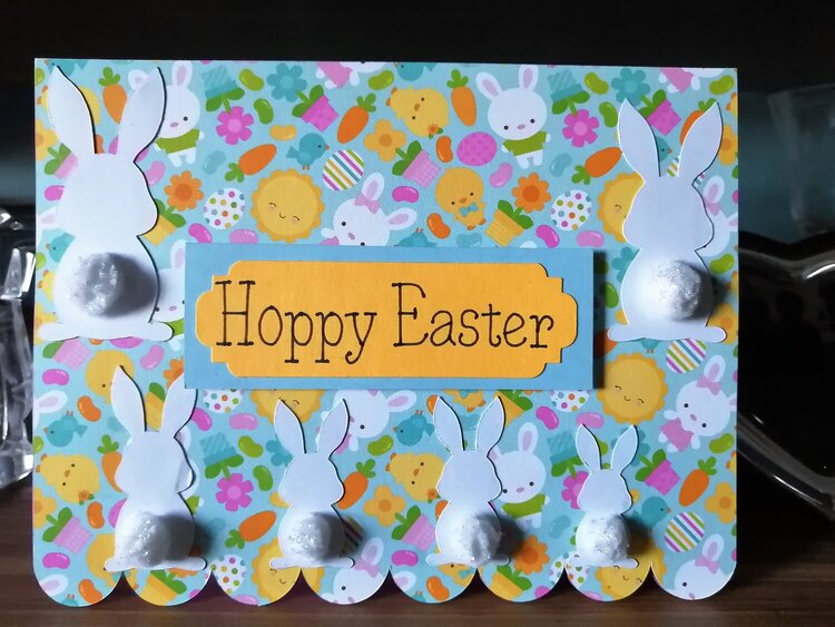 Easter Card for a Family of 6 Bunnies