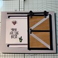 Sliding barn door card