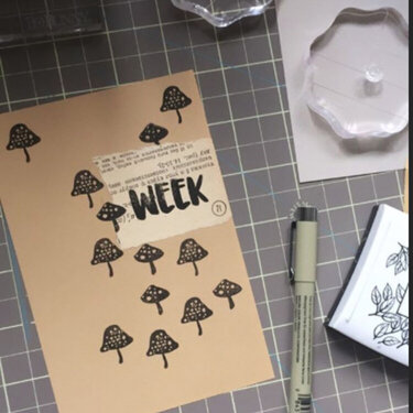 Weekly Journaling Card using Crate Paper&#039;s Magical Forest stamp set