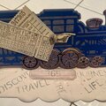 Antique train card