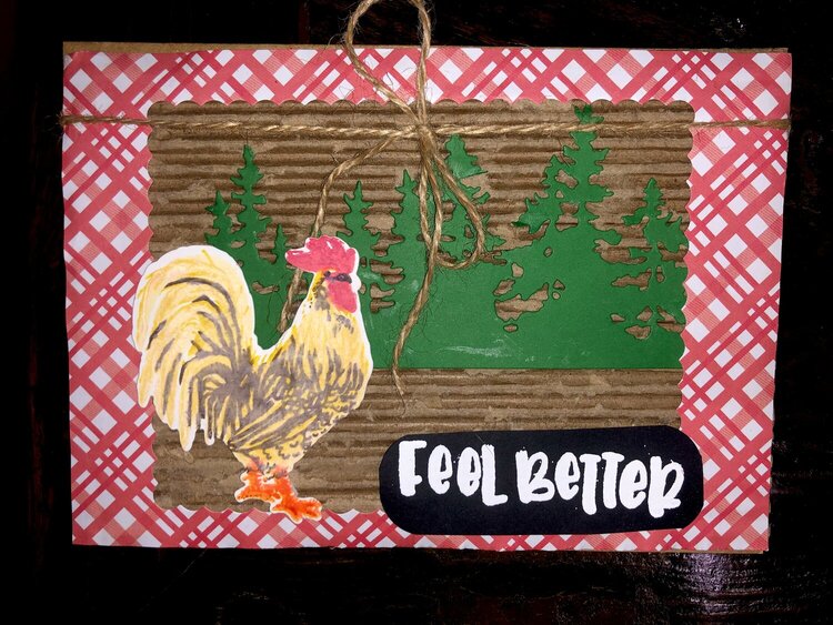 Feel Better Rooster Card
