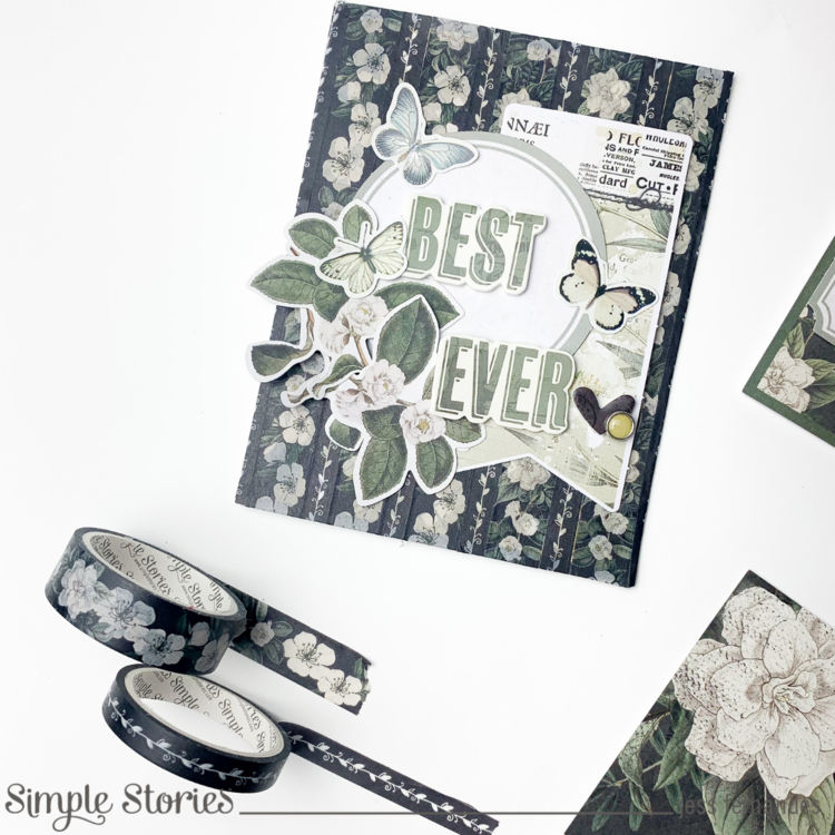 Card Simple Vintage Weathered Garden collection