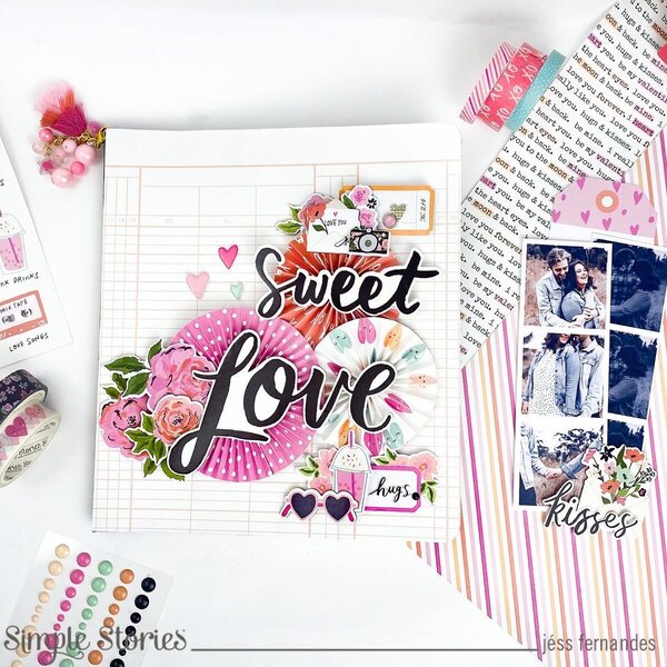 Simple Stories - Happy Hearts Collection - 12 x 12 Cardstock Stickers