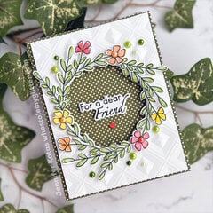 Hey Friend Bundle Wreath Card