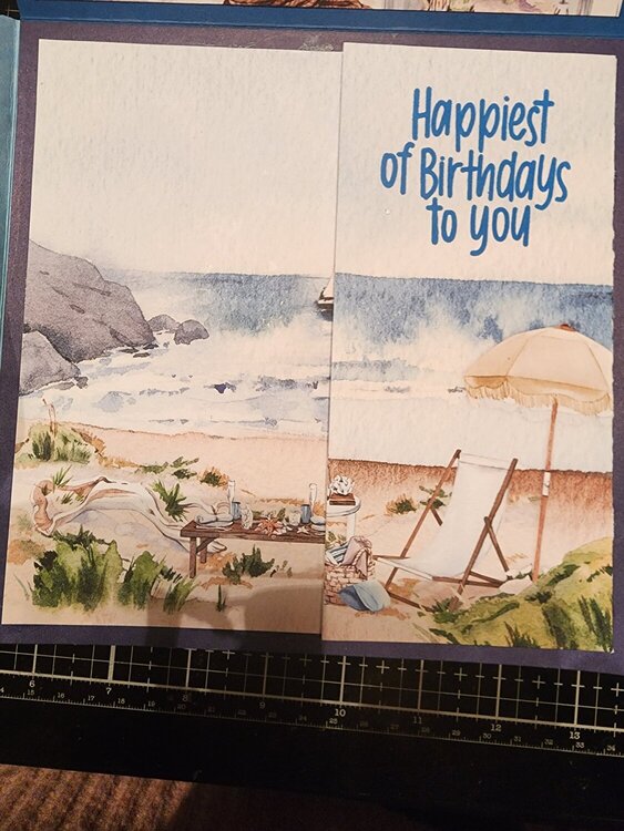 By the seaside - birthday card