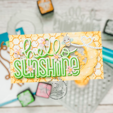 Hello Sunshine Mini Slimline Shaker Card