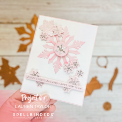 Pink & Silver Snowflake Pop-Up Card