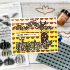 Fang-Tastic Pastel Halloween Floral Card