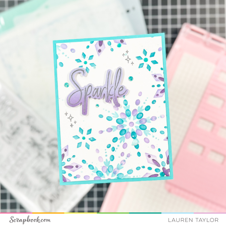 Sparkles with the Sizzix Stencil &amp; Stamp Tool