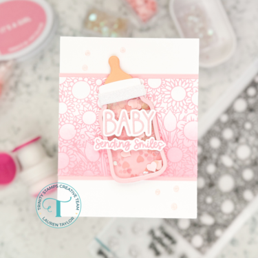 Baby Bottle Shaker Card