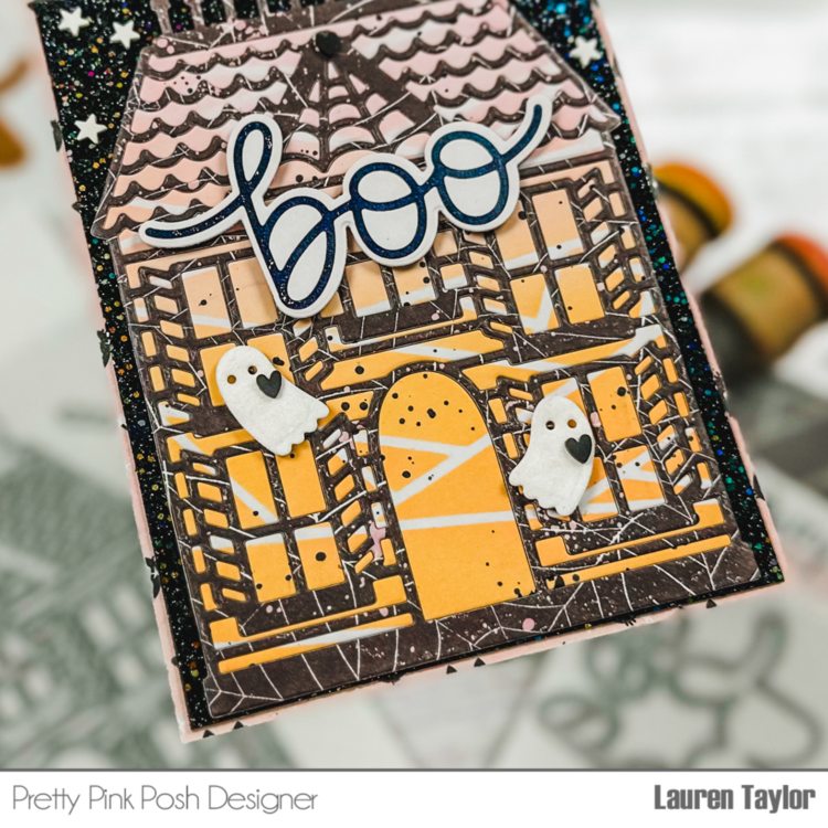 Pastel Haunted House Card