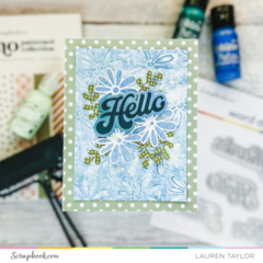 Distess Paint Hello Card