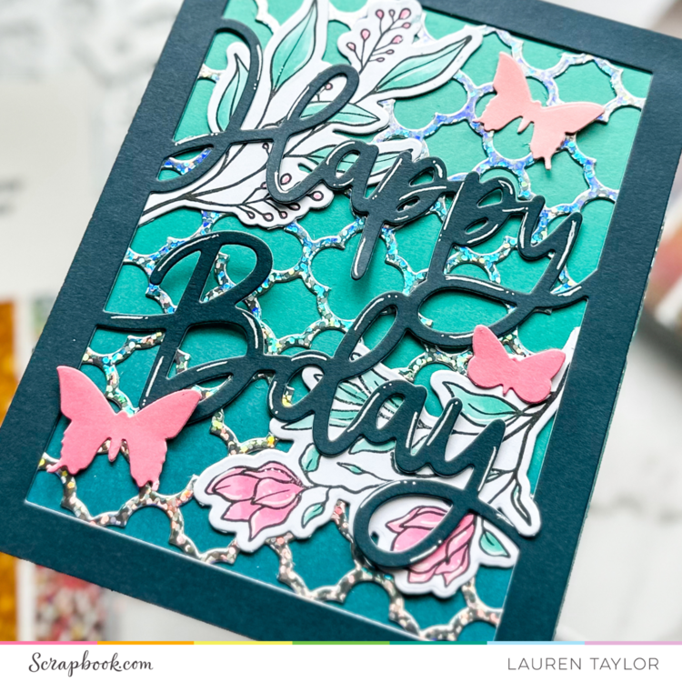 Holographic Happy Bday Card