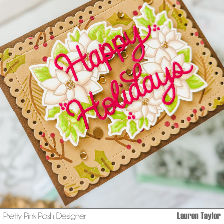 Happy Holidays Poinsettias