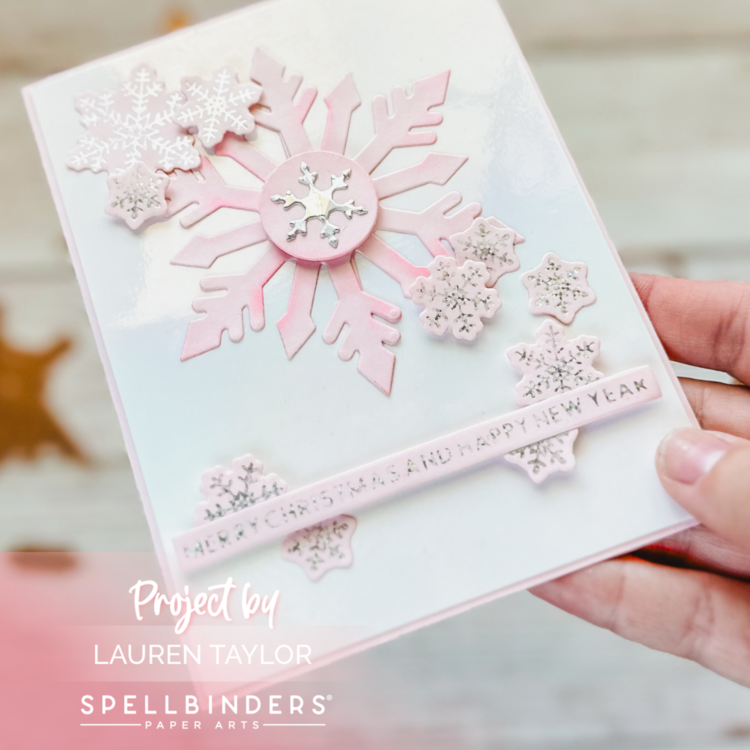 Pink &amp; Silver Snowflake Pop-Up Card