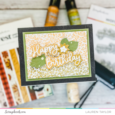 Distress Paint Floral Birthday Card