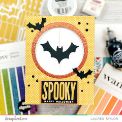 Spooky Bat Spinner Halloween Card