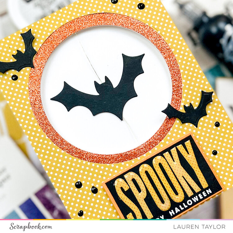 Spooky Bat Spinner Halloween Card