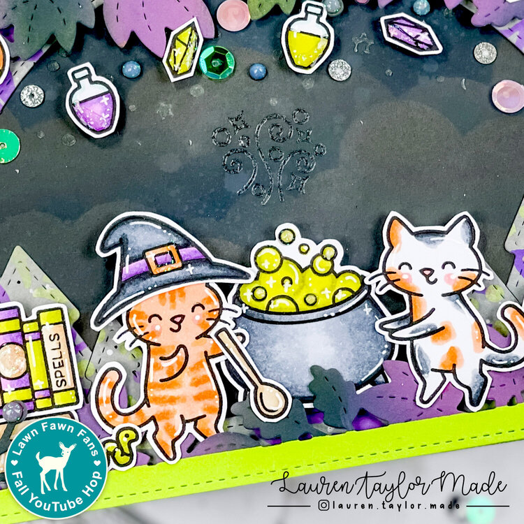 Lawn Fawn Fans Fall Hop - Purrfectly Wicked