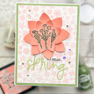 Hello Spring Poppy Card