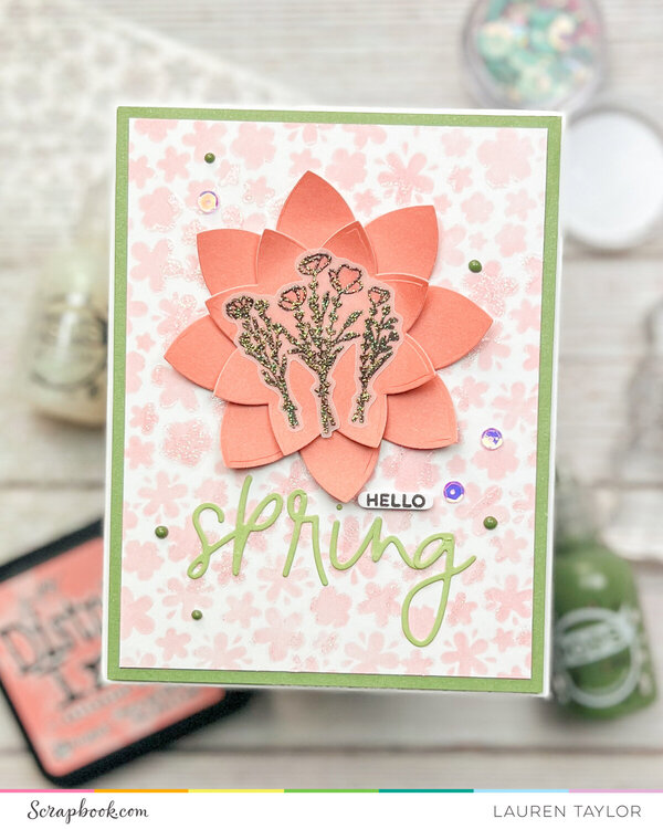 Hello Spring Poppy Card