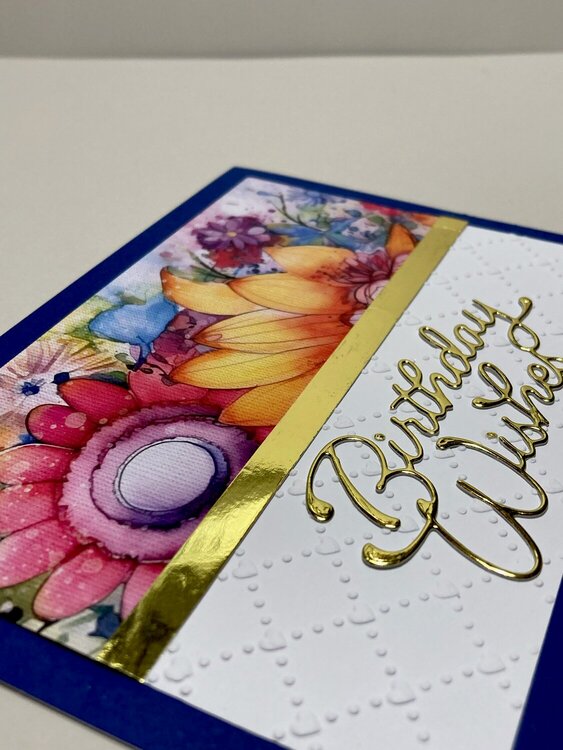 Colorful florals birthday card