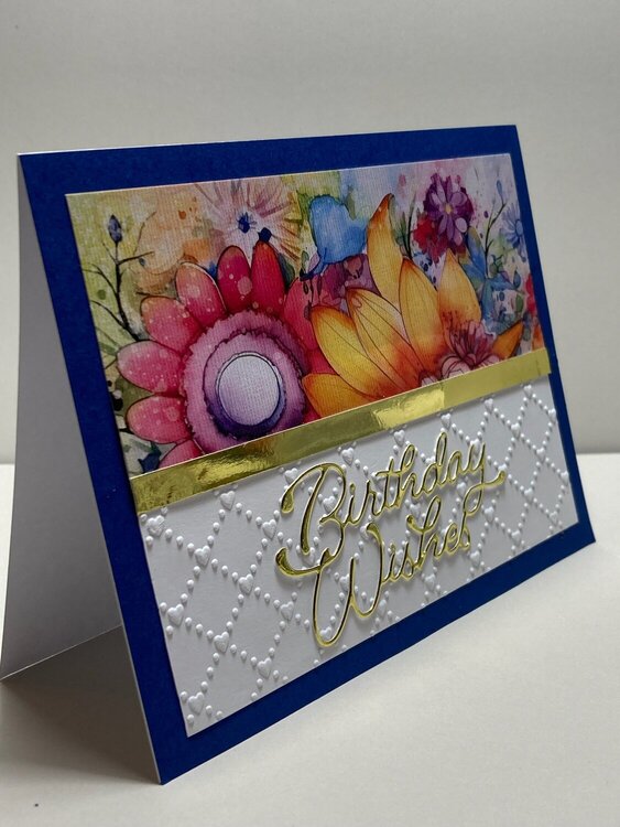 Colorful florals birthday card