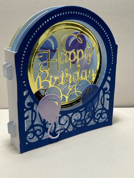 Birthday Card - multi layered shadow box card