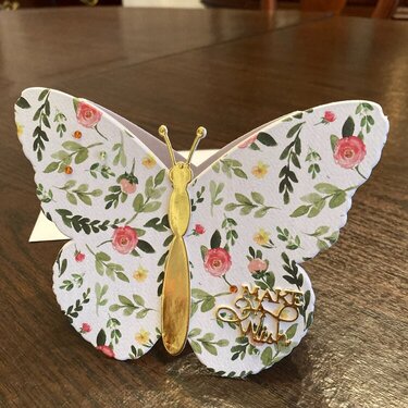 Birthday Card- Butterfly Shaped