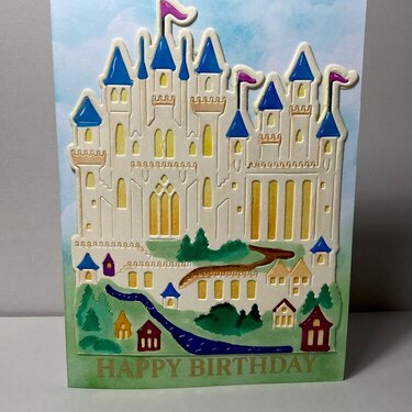 Birthday Card - castle for young girl