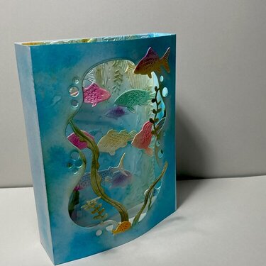 Aquarium shadow box card