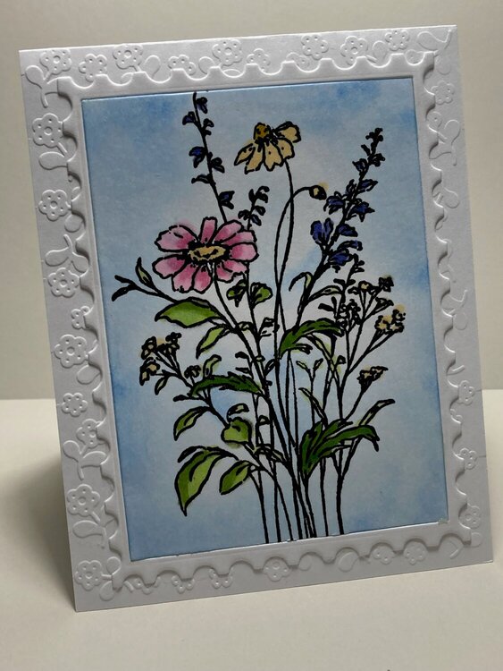 Postage stamp inspired notecards