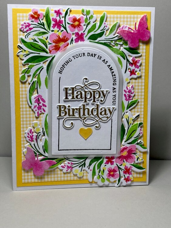 Birthday Arched Floral card