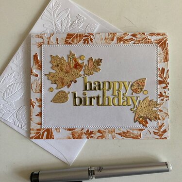 Autumn birthday card - male or gender neutral