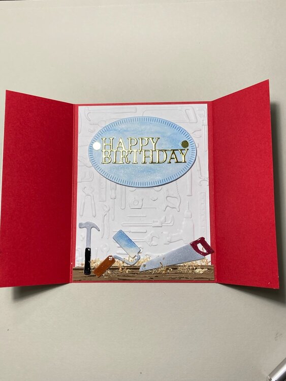 Workshop Cabinet Birthday Card - for males or the DYIers