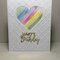Happy Birthday Rainbow Heart Card