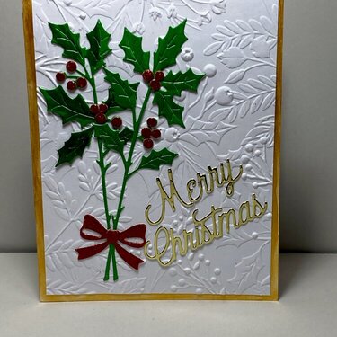 Christmas Card #019b - Holly Merry Christmas 