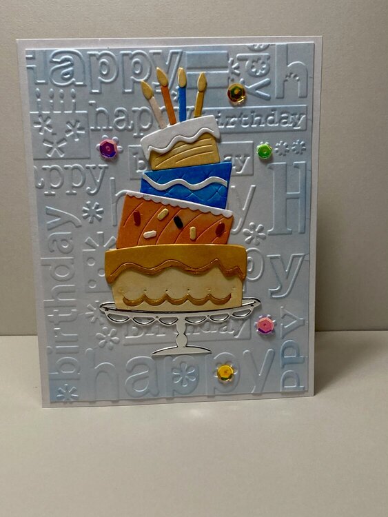 Tipsy birthday cake card