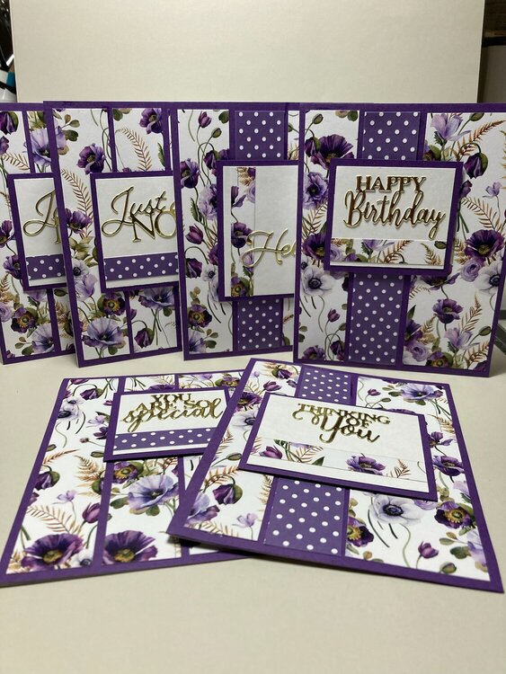 Cards 5 &amp; 6 of 6 using one double sided 12x12 pattern paper