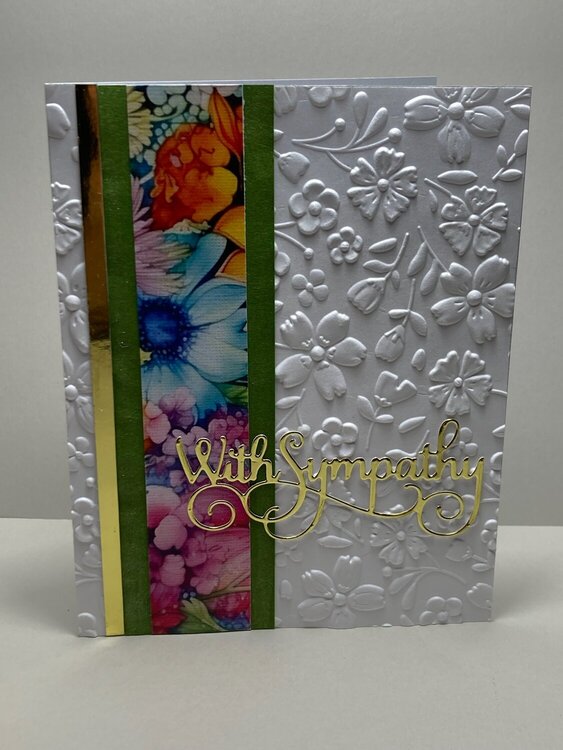 Bright floral sympathy card