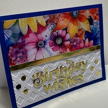Another easy vivid florals birthday card