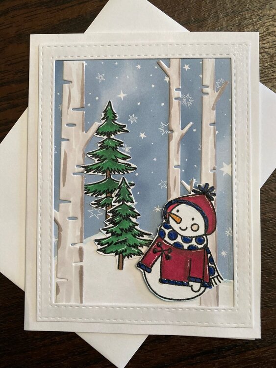 Winter greetings snowlady