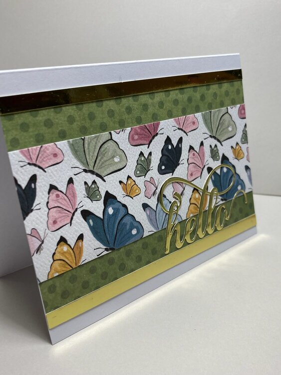 Hello butterflies card