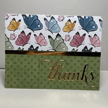 Thanks butterflies card