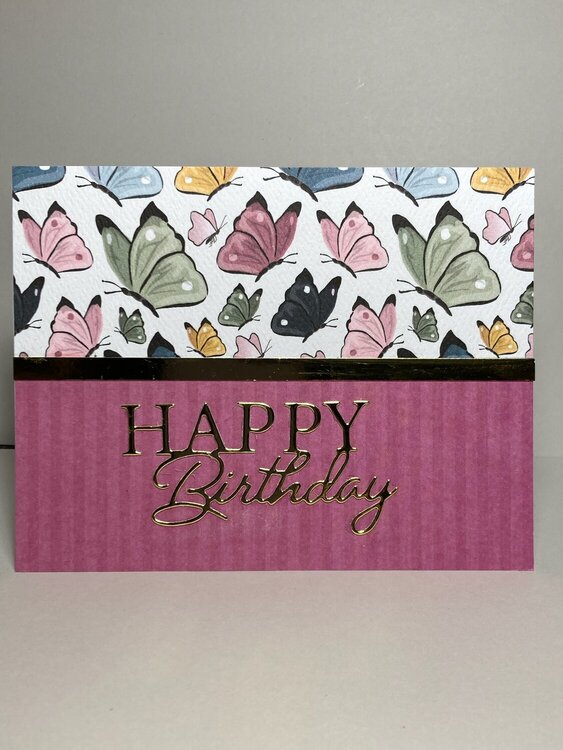 Happy birthday butterflies card