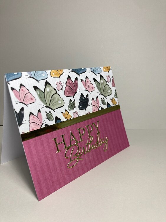 Happy birthday butterflies card