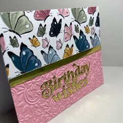 Birthday wishes butterflies card