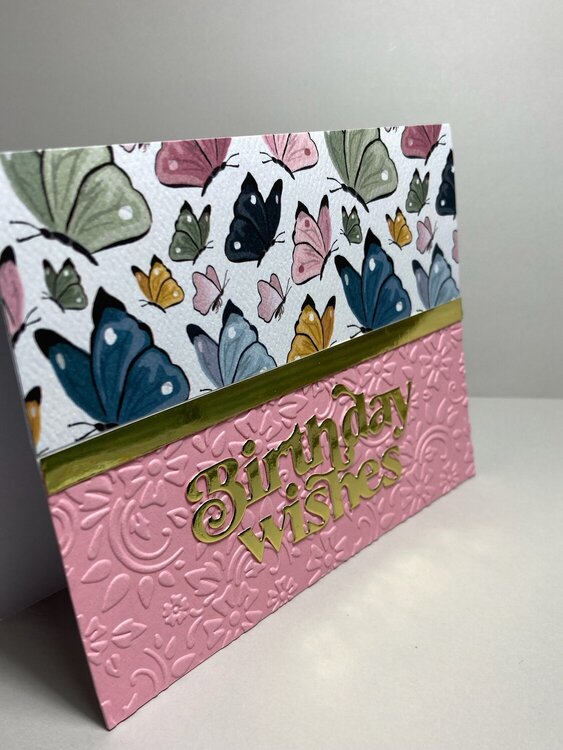 Birthday wishes butterflies card