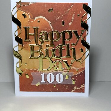 Simple Happy 100th Birthday card for a special gentleman 